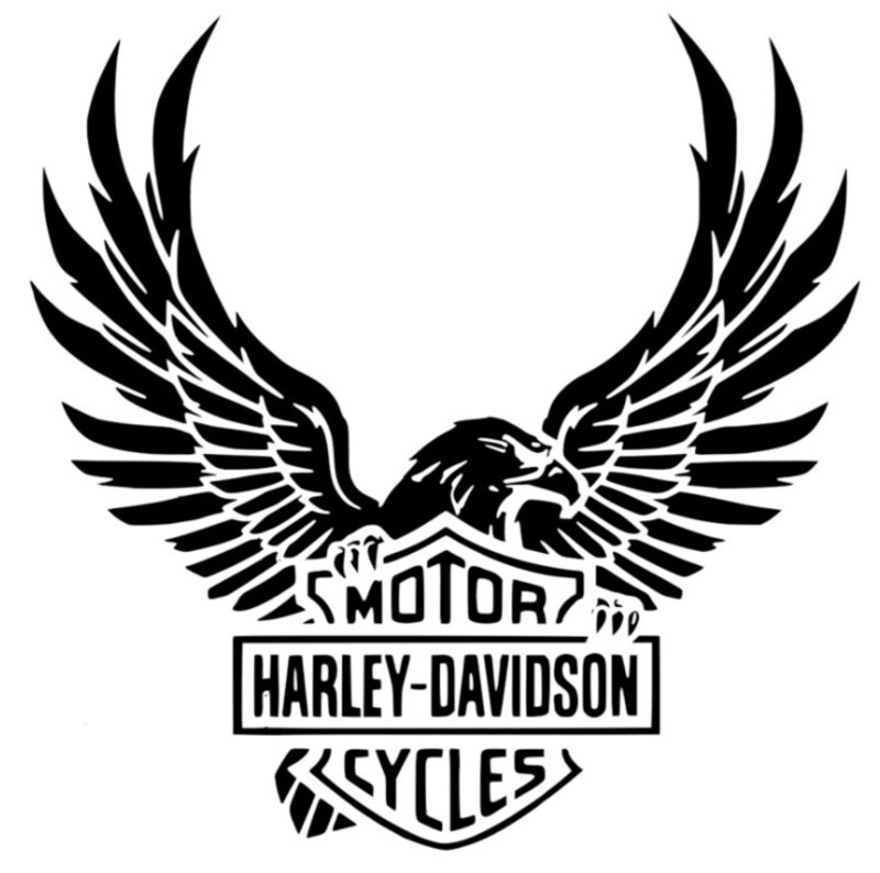 Harley Eagle and shield Vinyl Window Decal, Window Sticker.!